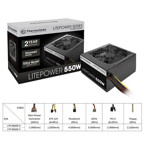 FUENTE THERMALTAKE 550W LTP-0550C-F LITEPOWER · Imagen 3