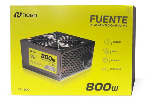 FUENTE NOGA 800W COOLER 120MM ATX-800 | 2x PCI-E 6+2P