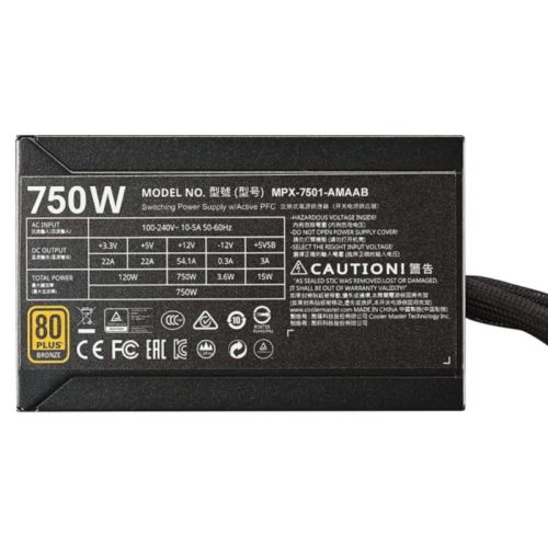 FUENTE XFX 750W PS750PB NAMAZAKE 80 PLUS BRONZE