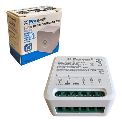 INTERRUPTOR SMART SWITCH 1 SALIDA PRONEXT DIMERIZABLE 16A STW D116	