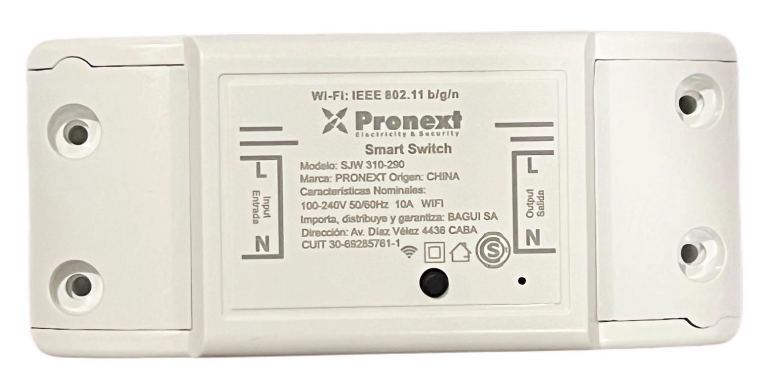 INTERRUPTOR SMART SWITCH 1 SALIDA PRONEXT 10A STW R110	