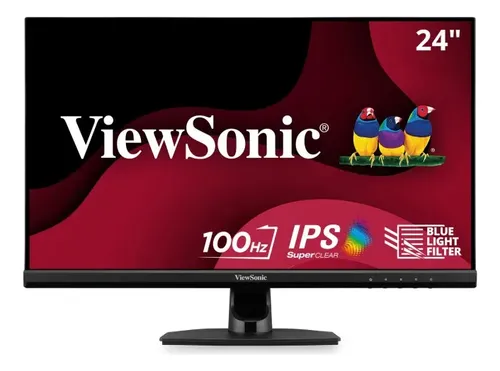 MONITOR 24 VIEWSONIC VA2414H-H LED | RESOLUCION FULL HD 1920X1080 | PANEL IPS | FRECUENCIA 100HZ | HDMI | VGA | TIEMPO RESPUESTA 4MS | TECNOLOGIA EYE CARE | COMPATIBLE MONTAJE VESA | DISEÑO SIN BORDE	