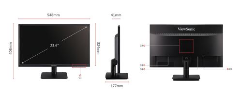 MONITOR 24 VIEWSONIC VA2405 | HDMI-VGA · Imagen 3