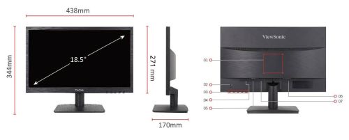 MONITOR 19 VIEWSONIC LED VA1903H HDMI · Imagen 2