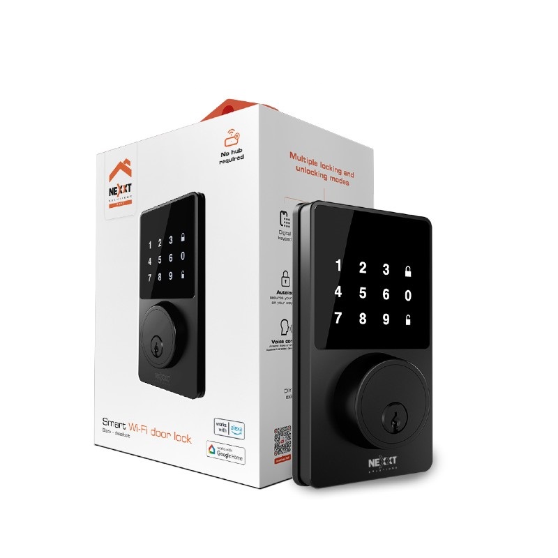 CERRADURA OUTLET NHS-D100-B NEXXT NEGRO CON DETALLES