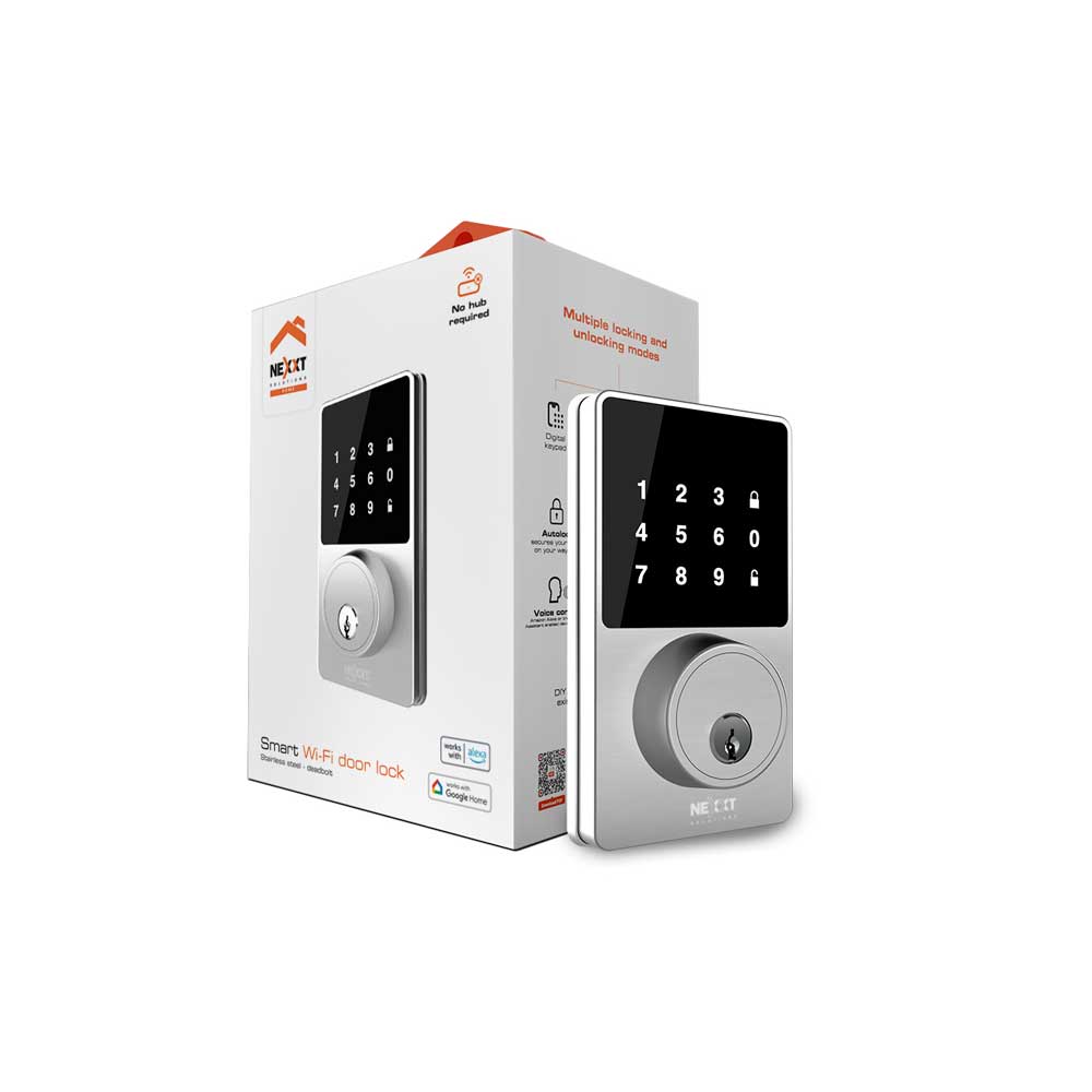 CERRADURA SMART NHS-D100-SS NEXXT ACERO WIFI IP65 Exterior