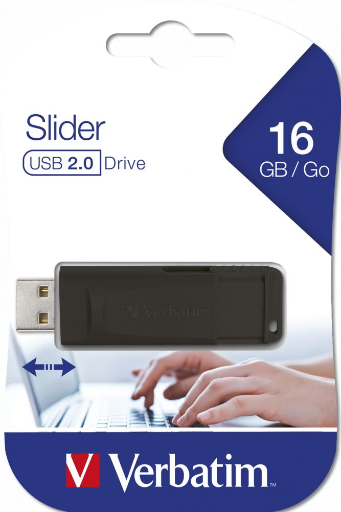 PEN DRIVE 16GB VERBATIM SLIDER 98696