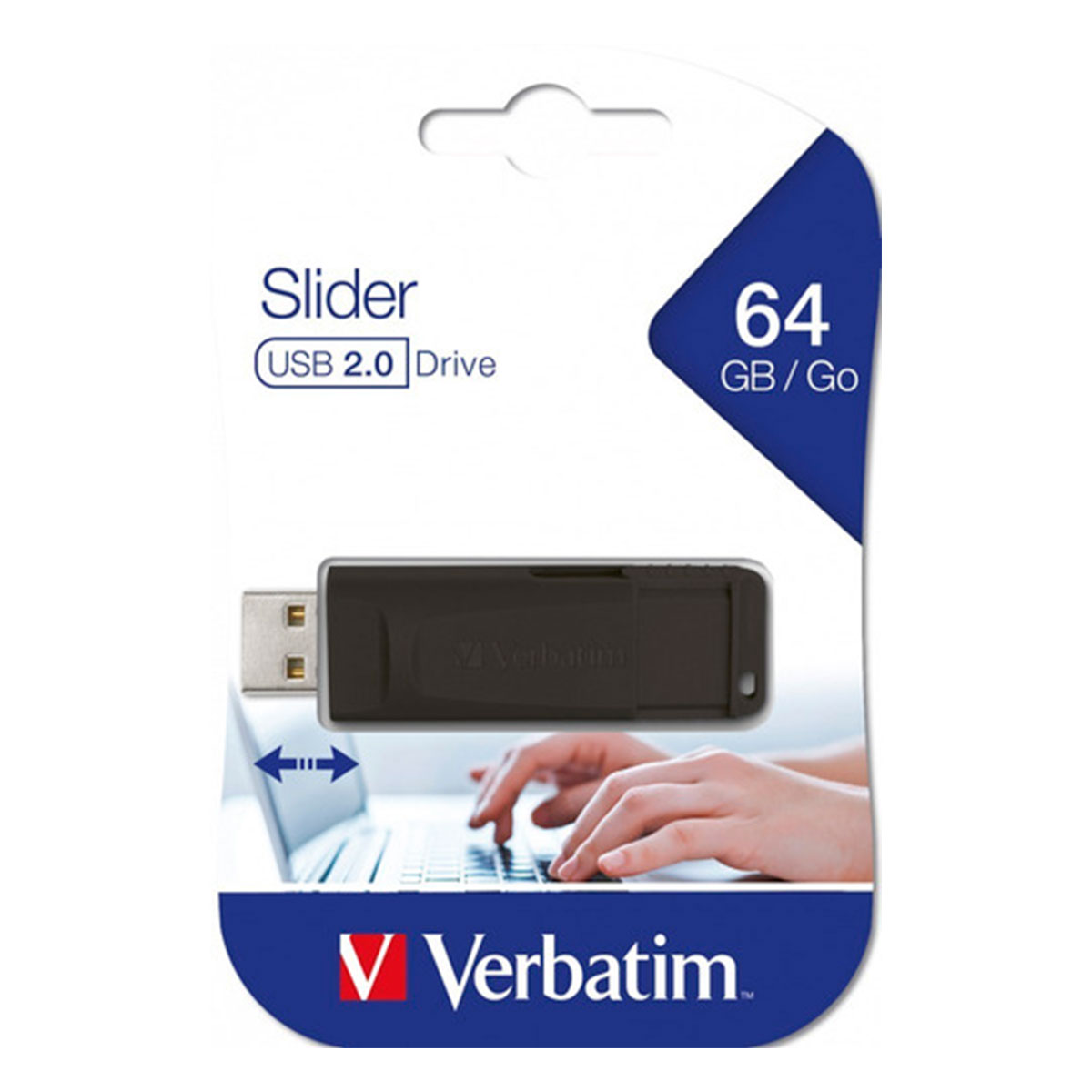 PEN DRIVE 64GB VERBATIM SLIDER 98698
