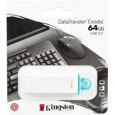 PEN DRIVE 64GB KINGSTON EXODIA 3.2 DTX WHITE BLANCO	