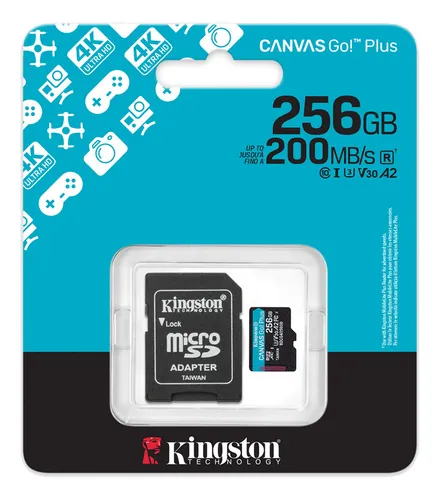 MICRO SD 256GB KINGSTON CANVAS GO PLUS C10 GEN4	