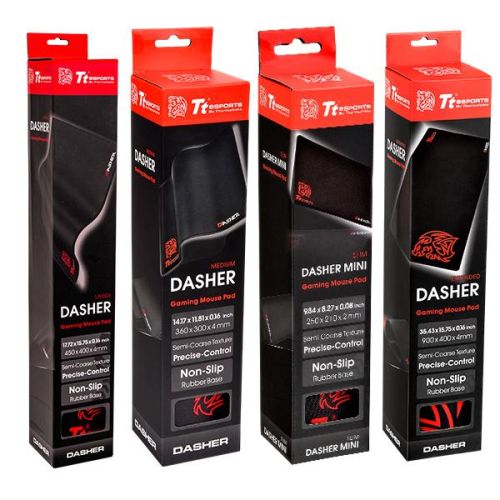MOUSE PAD THERMALTAKE GAMER DASHER MEDIUM 360X300X4MM MP-DSH-BLKSMS-02 · Imagen 2