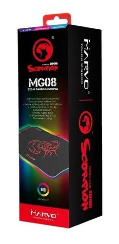 MOUSE PAD GAMER MARVO MG08 RGB SCORPION MEDIUM 
