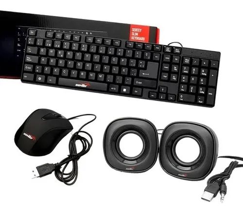 KIT TECLADO+MOUSE+PARLANTES MELODY COMBO USB