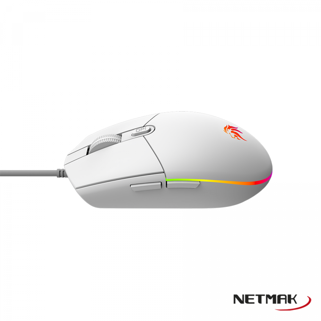 MOUSE NETMAK GAMER NM-EXPERT USB BLANCO · Imagen 2