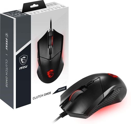 MOUSE MSI CLUTCH GAMING GM08 LED ROJO USB