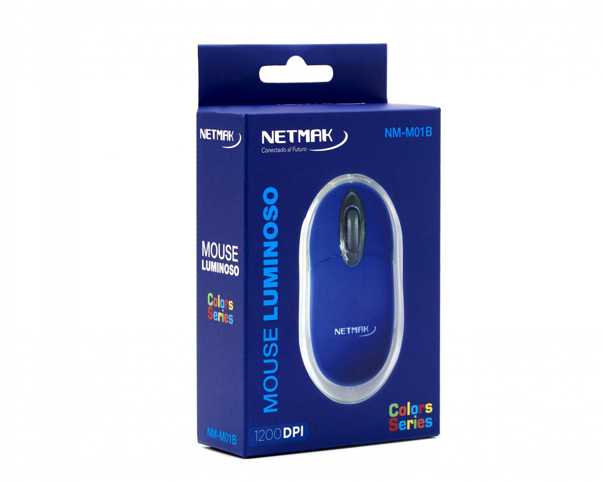 MOUSE NETMAK NM-M01 LUMINOSO USB BLUE · Imagen 2