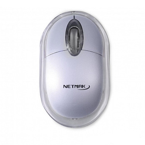 MOUSE NETMAK NM-M01 LUMINOSO USB ROJO