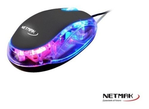 MOUSE NETMAK NM-M01 LUMINOSO USB NEGRO · Imagen 2