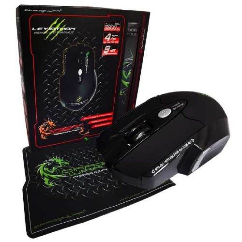 MOUSE GAMER DRAGON LEVIATHAN USB + PAD