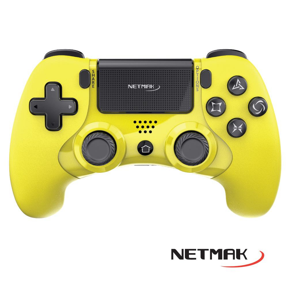 GAMEPAD NETMAK PS4 BT NM-P401 AMARILLO