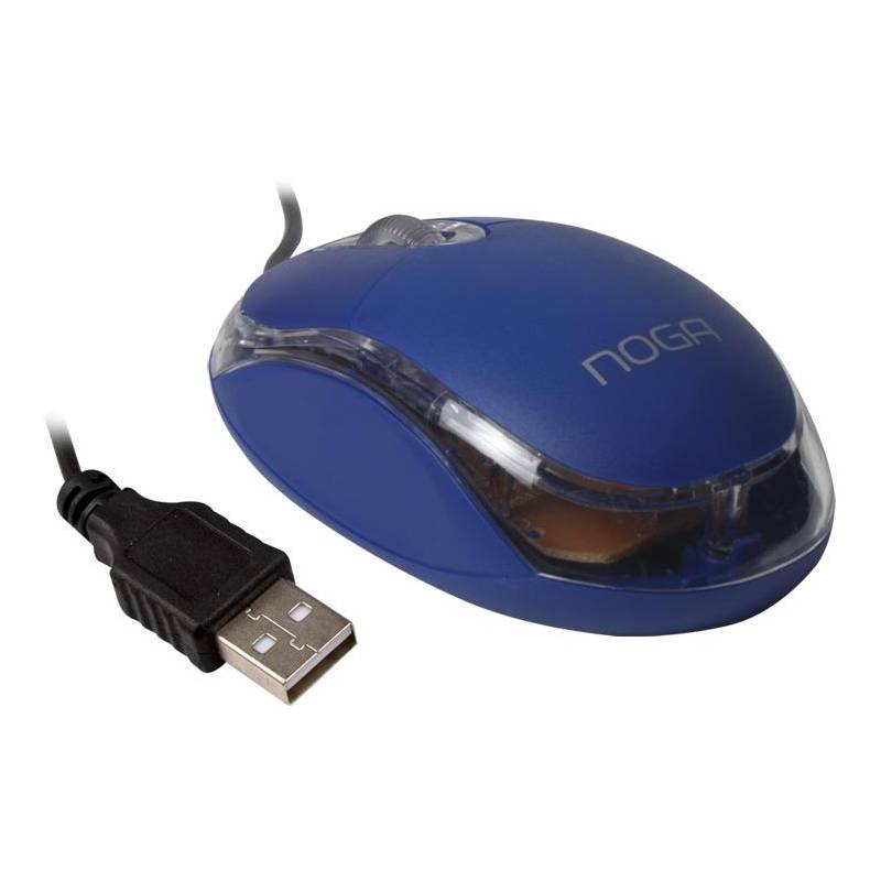 MOUSE NOGA LED USB NG-611U AZUL