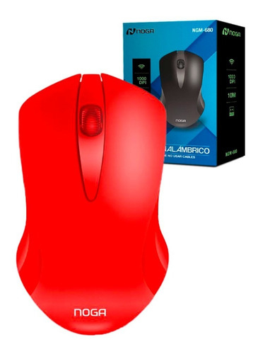MOUSE NOGA NGM-680 ROJO WIRELESS 