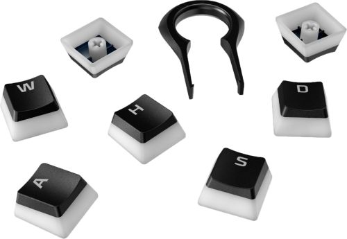 KIT TECLAS HYPERX TRASLUCIDO TAPA NEGRA TECLAS NEGRAS INGLES HKCPXP-BK-US/G · Imagen 2