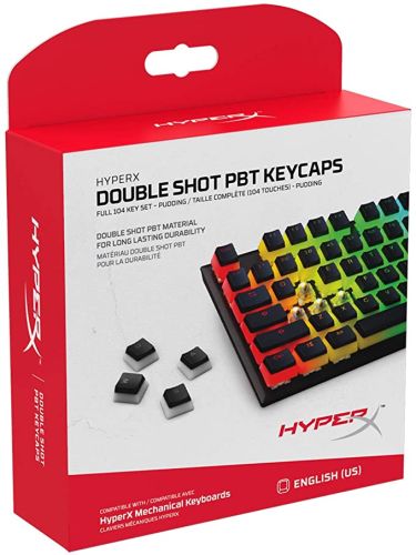 KIT TECLAS HYPERX TRASLUCIDO TAPA NEGRA TECLAS NEGRAS ESPANOL HKCPXA-BK-LA/G