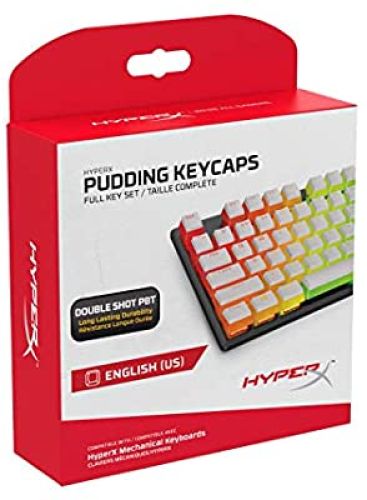 KIT TECLAS HYPERX TRASLUCIDO TAPA NEGRA TECLAS BLANCAS INGLES HKCPXP-WT-US/G