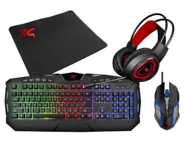 COMBO GAMER SENTEY GS-5790 (TECLADO RETROILUMINADO + MOUSE +AURICULAR+MOUSE PAD)