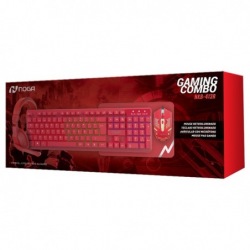 COMBO GAMER NOGA NKB-413 ROJO (TECLADO+MOUSE+MOUSE PAD) RETROILUMINADO