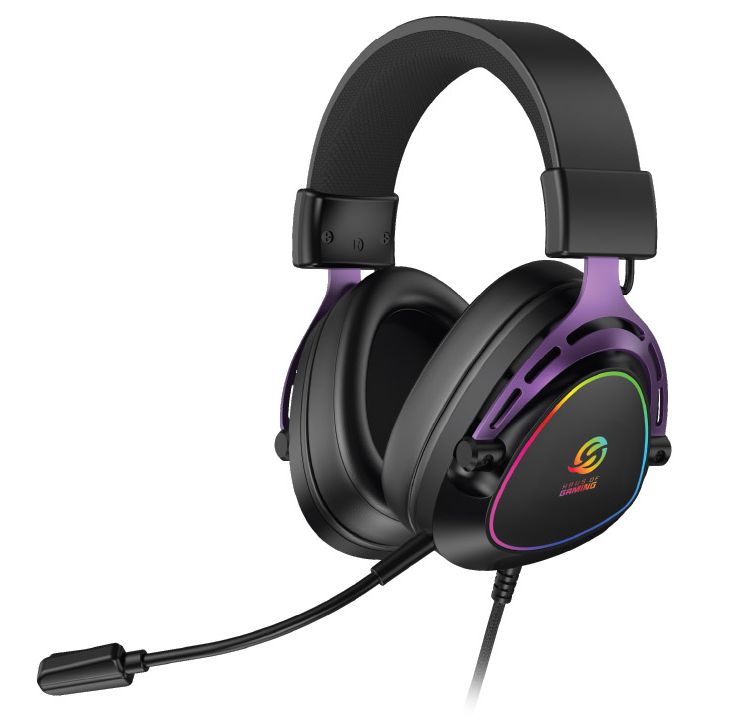 AURICULAR GAMER SOLARMAX RGB GHS59V VIOLETA