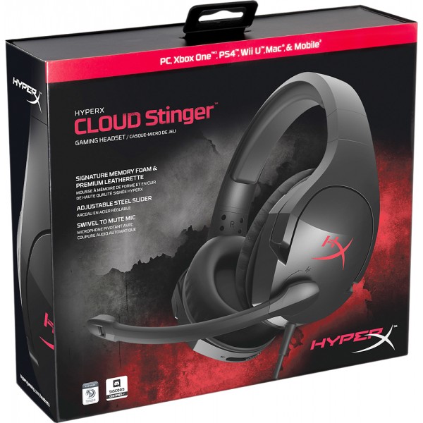 AURICULAR HYPERX CLOUD STINGER GAMING BLACK | 1 Plug | PC y CONSOLAS HX-HSCS-BK/NA · Imagen 2