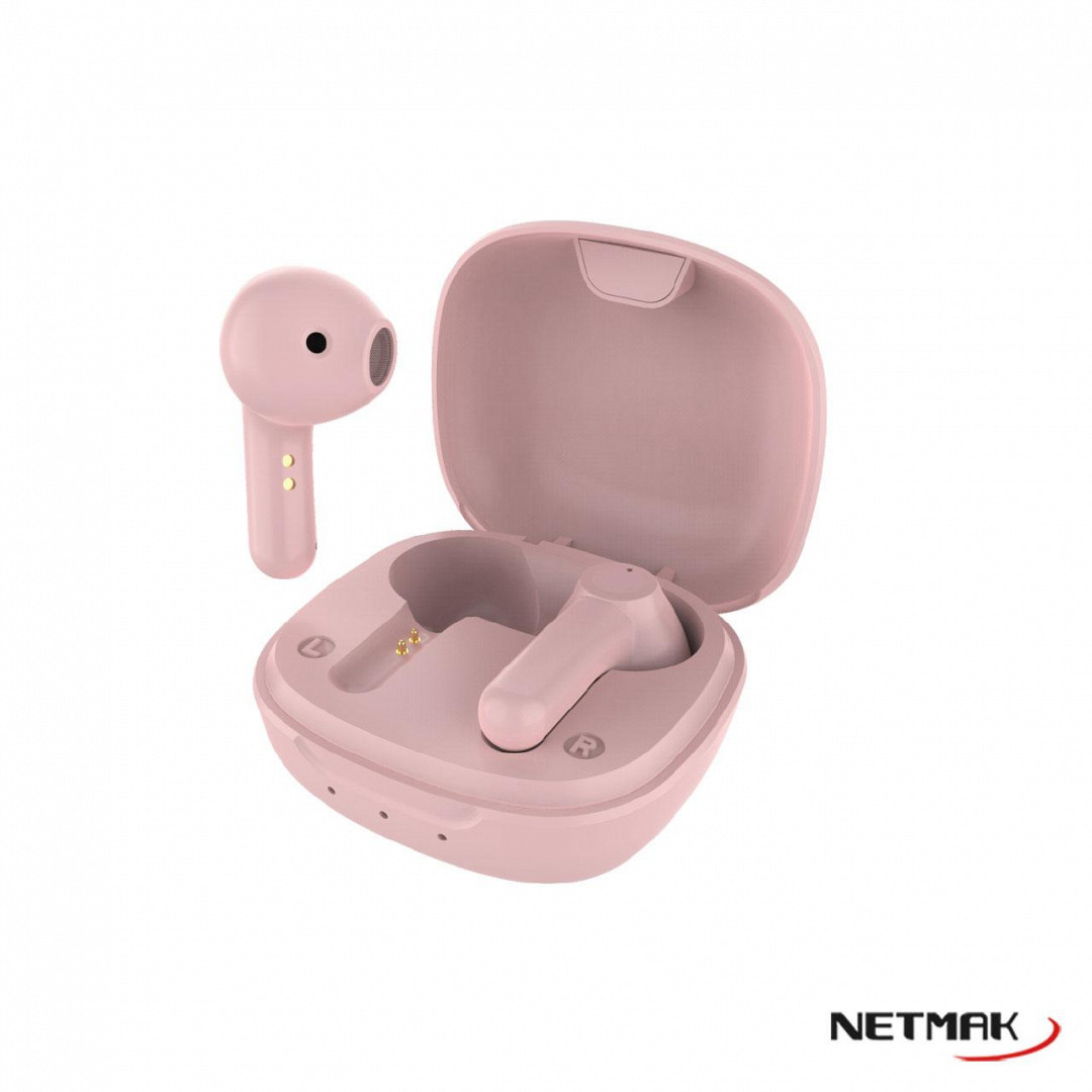 AURICULAR NETMAK BT NM-MIKO TWS ROSA	