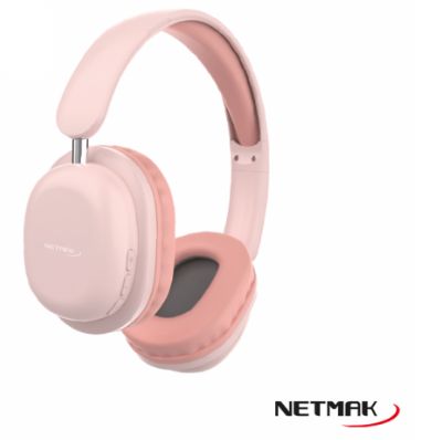 AURICULAR NETMAK NM-LIVE ROSA PLEGABLE
