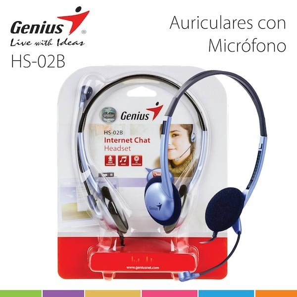 AURICULAR GENIUS HS-02B | 2 Plug | CON MICROFONO · Imagen 2