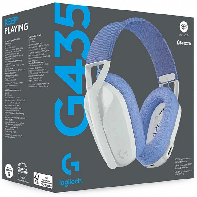 AURICULAR INALAMBRICO LOGITECH G435 BLANCO