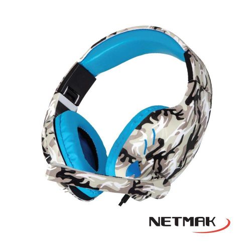 AURICULAR NETMAK NM-COUNTER GAMER | 1 Plug | PS4/XBOX/PC AZUL · Imagen 2
