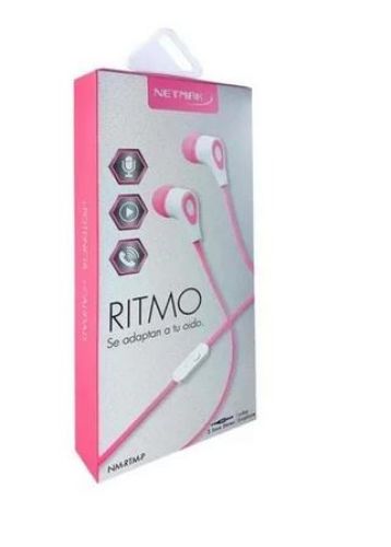 AURICULAR NETMAK RITMO | ROSA | NM-RTM | 1 Plug