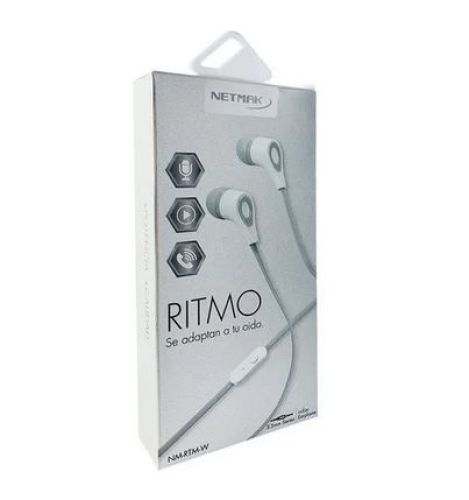 AURICULAR NETMAK RITMO NM-RTM | 1 Plug | BLANCO 