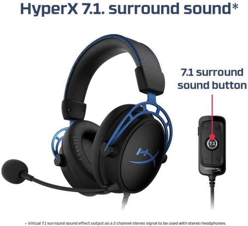 AURICULAR HYPERX CLOUD Alpha S | 7.1 USB | Black/blue HX-HSCAS-BL/WW · Imagen 4
