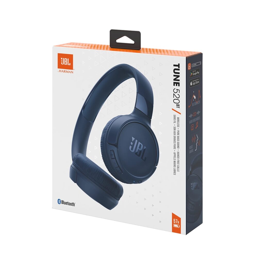AURICULAR JBL BLUETOOTH TUNE 520 AZUL JBLT520BTBLUAM