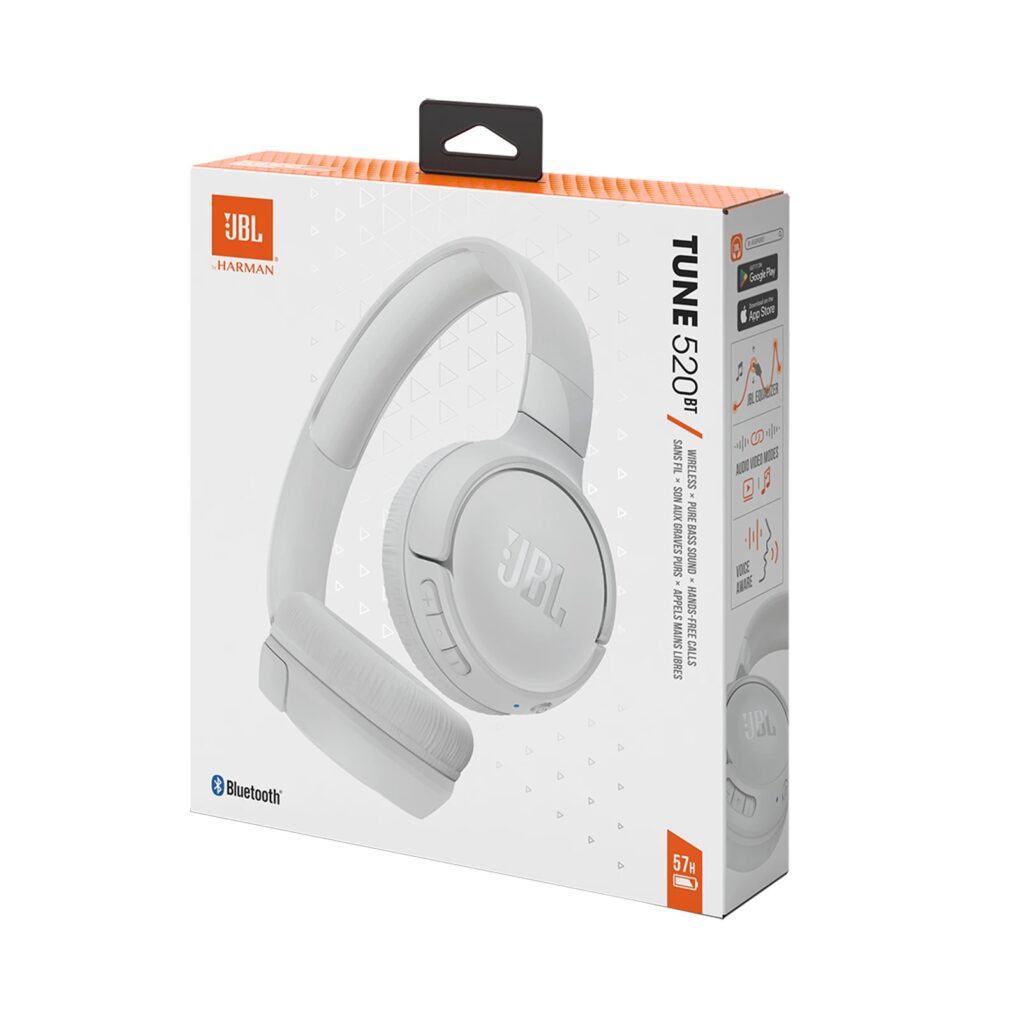 AURICULAR JBL BLUETOOTH TUNE 520 BLANCO JBLT520BTWHTAM
