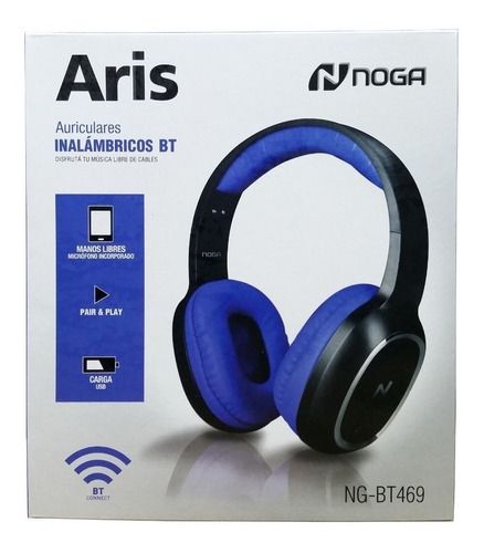 AURICULAR NOGA NG-BT 469 AZUL BLUETOOTH