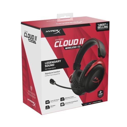 AURICULAR HYPERX CLOUD II WIRELESS+7.1 HHSC2X-BA-RD/G