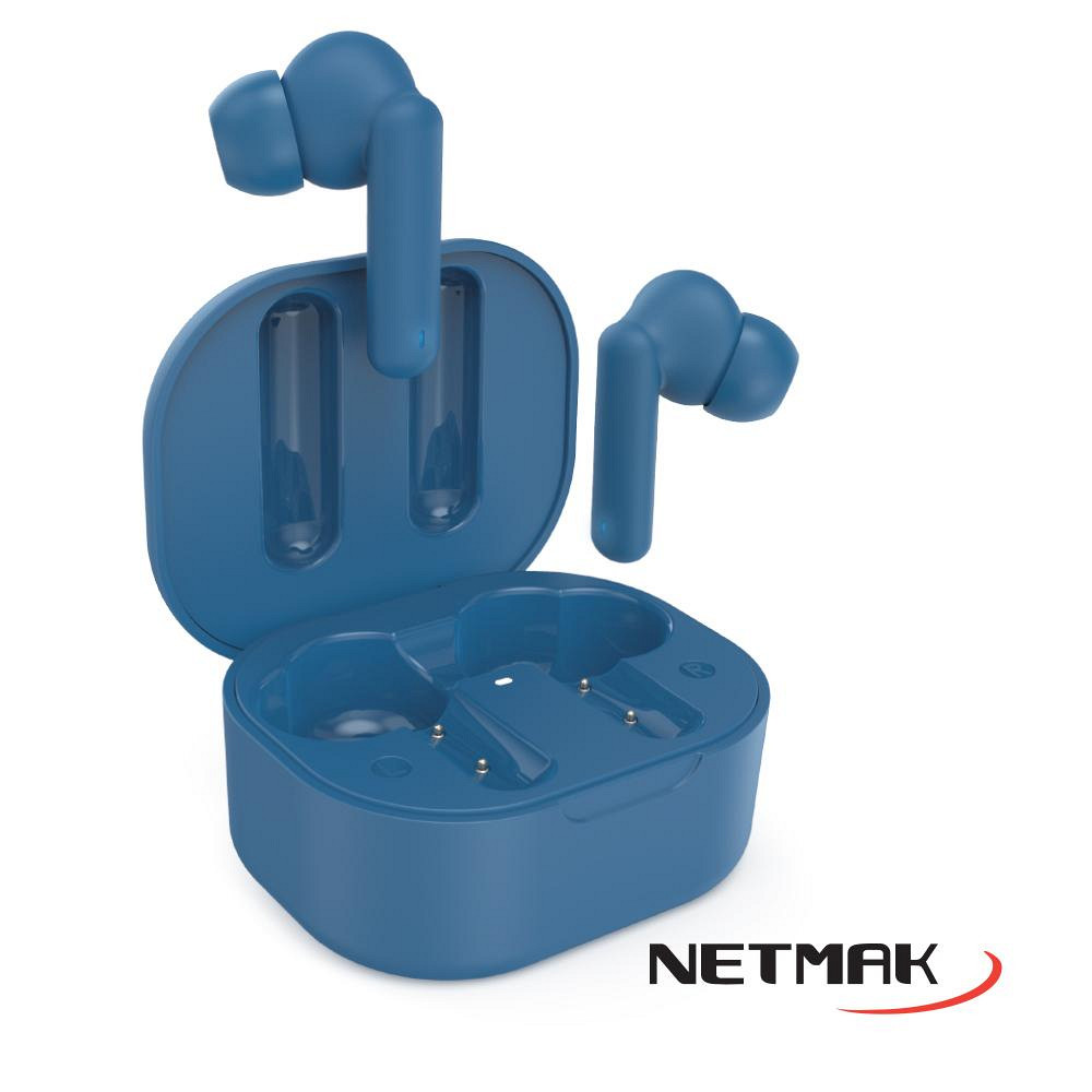 AURICULAR NETMAK BT NM-AIR5 AZUL CON ESTUCHE