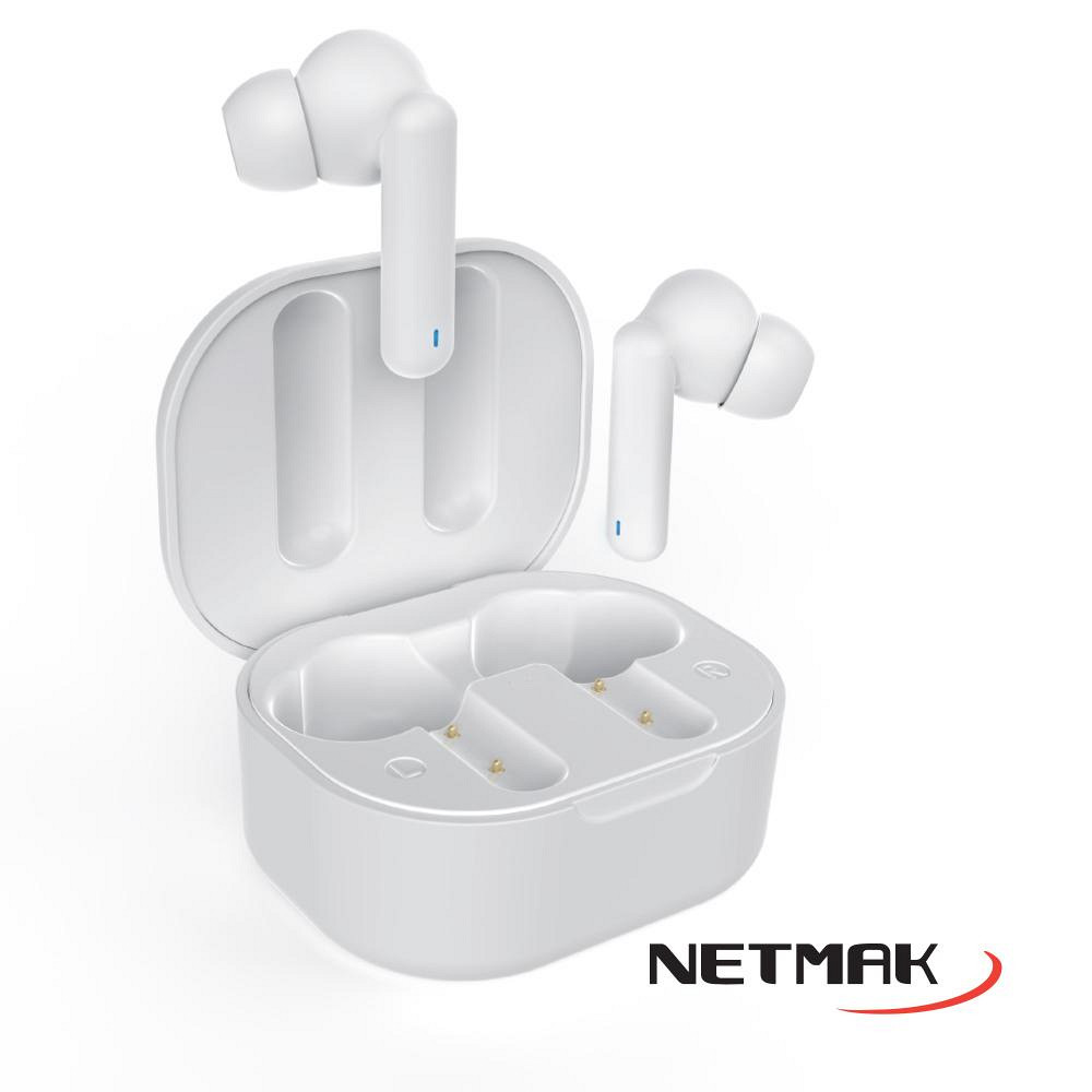 AURICULAR NETMAK BT NM-AIR5 BLANCO CON ESTUCHE
