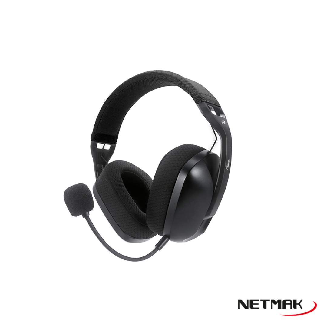 AURICULAR INALAMBRICO NETMAK GAMER NM-N35 CON MICROFONO NEGRO PC/PS4/PS5/XBOX/N-Switch/Celulares/ BLUETOOTH · Imagen 2