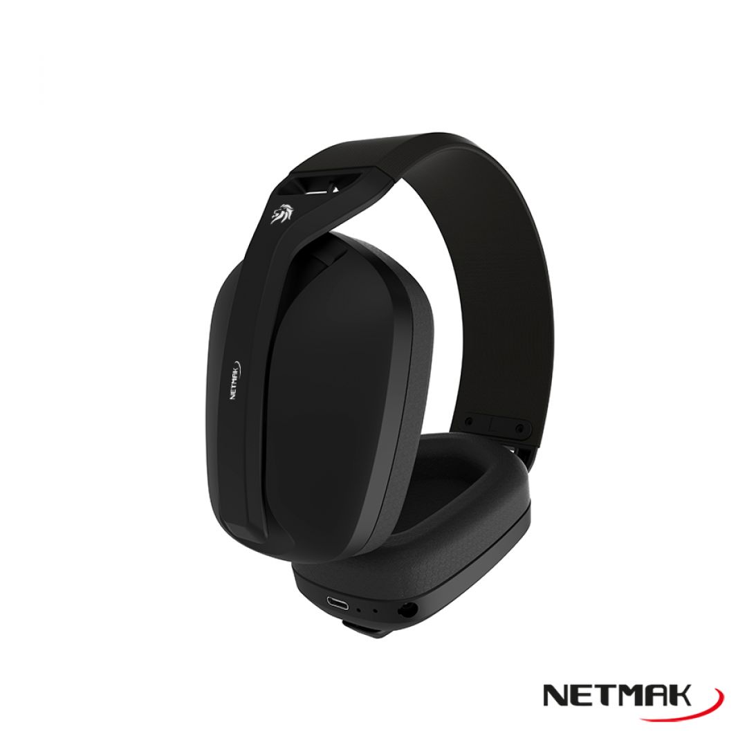 AURICULAR INALAMBRICO NETMAK GAMER NM-N35 CON MICROFONO NEGRO	PC/PS4/PS5/XBOX/N-Switch/Celulares/ BLUETOOTH