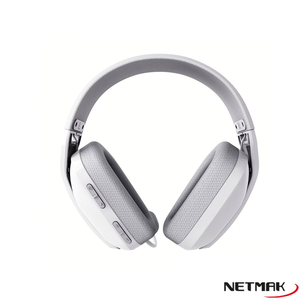 AURICULAR INALAMBRICO NETMAK GAMER NM-N35 CON MICROFONO BLANCO	PC/PS4/PS5/XBOX/N-Switch/Celulares/ BLUETOOTH